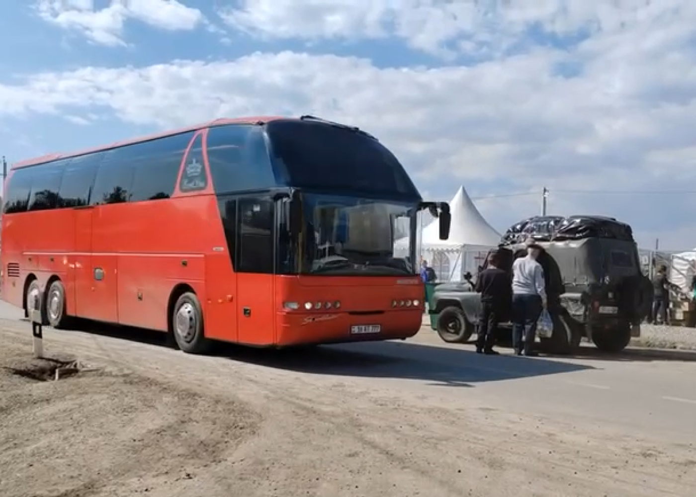 Ermənistan Xankəndinə 40 avtobus göndərdi- VİDEO